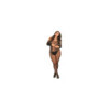 Bodystocking grande taille effet body ouvert à l'entre-jambes et sur les fesses 